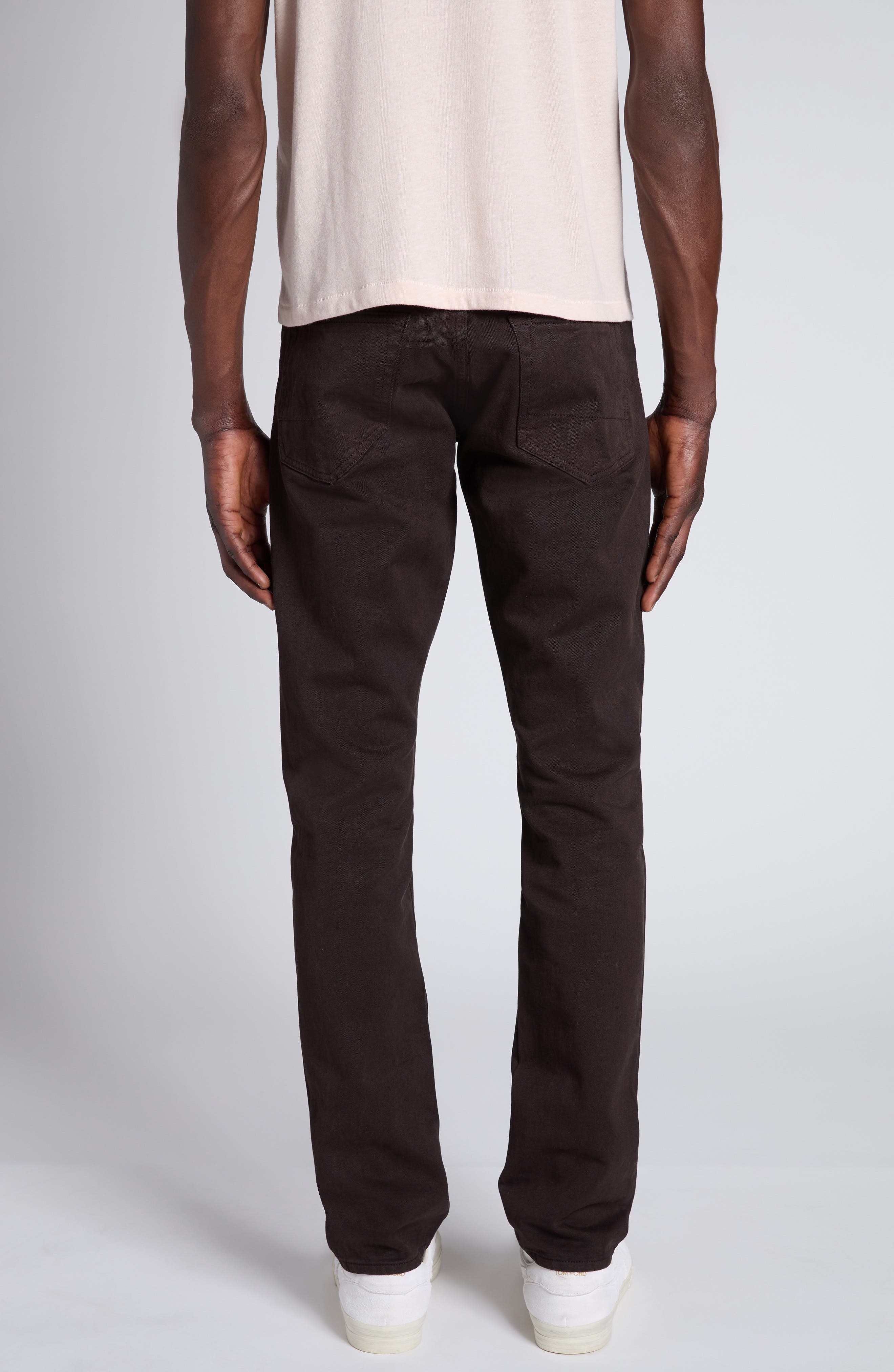TOM FORD Clean Compact Twill Slim Fit Pants in Military at Nordstrom - 3