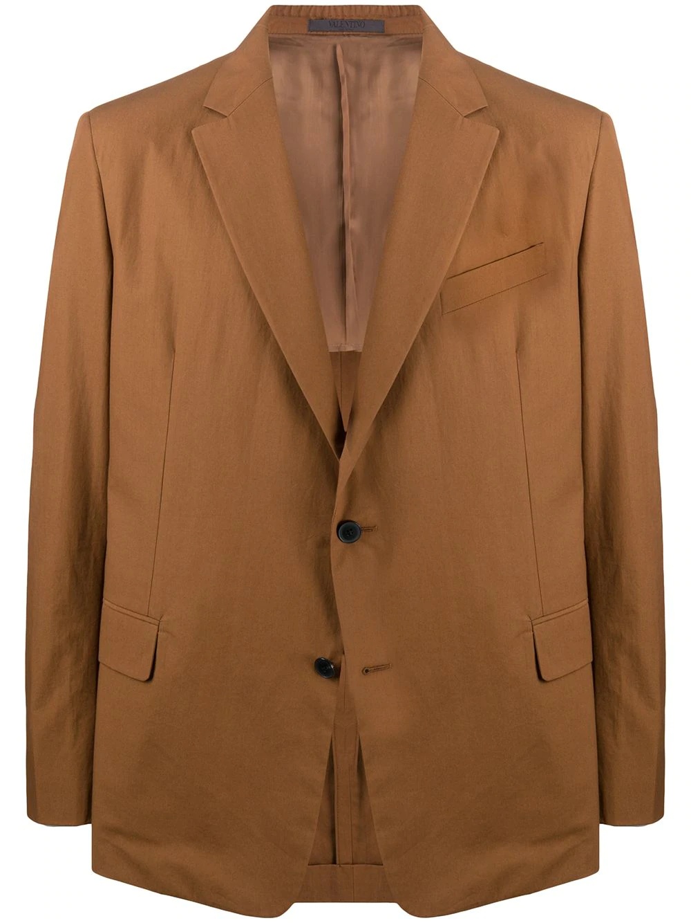 single-breasted notched lapel blazer - 1