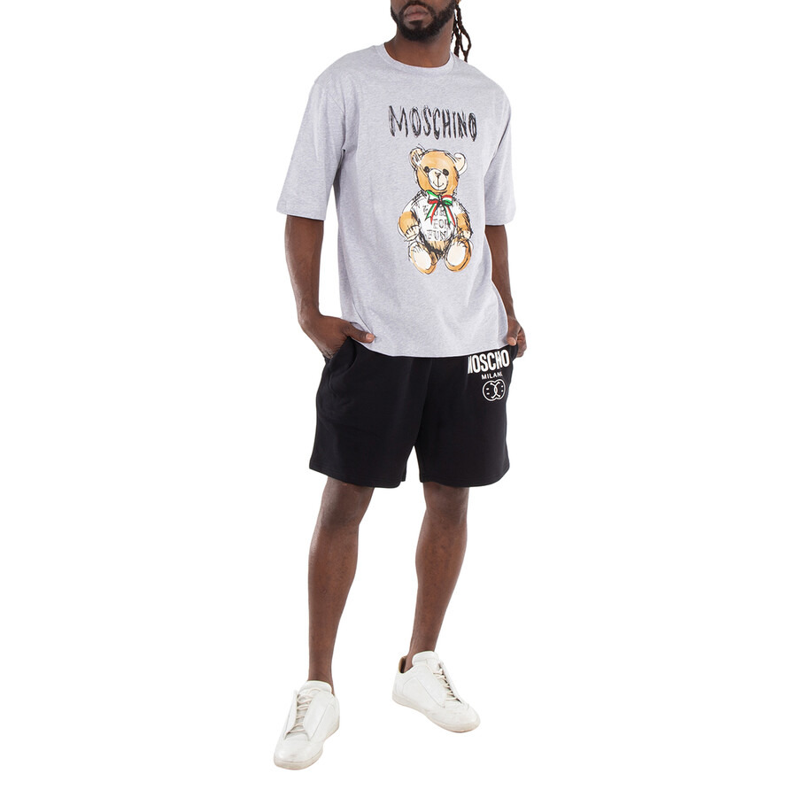 Moschino Smiley Logo Print Cotton Shorts - 4