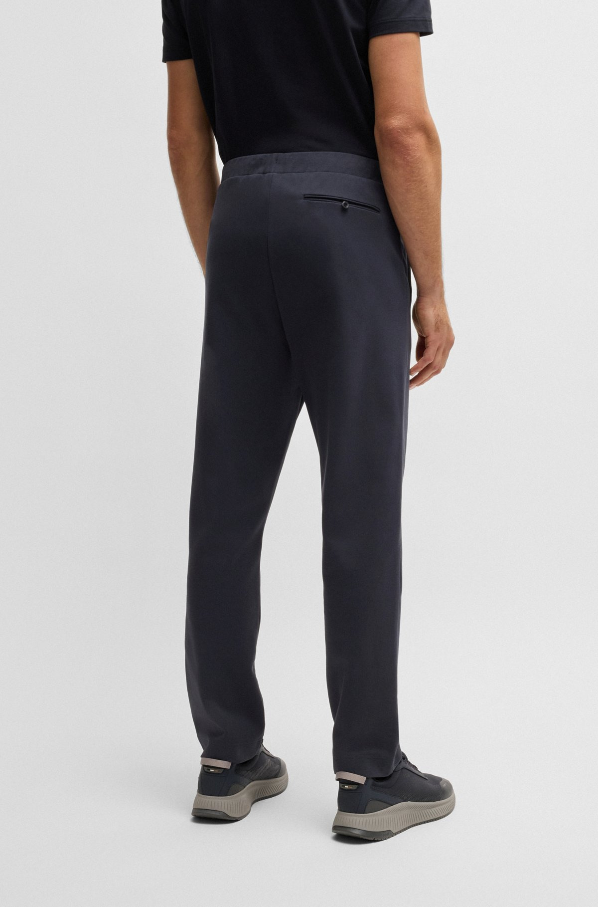 COTTON TRACKSUIT BOTTOMS WITH DOUBLE B MONOGRAM - 5