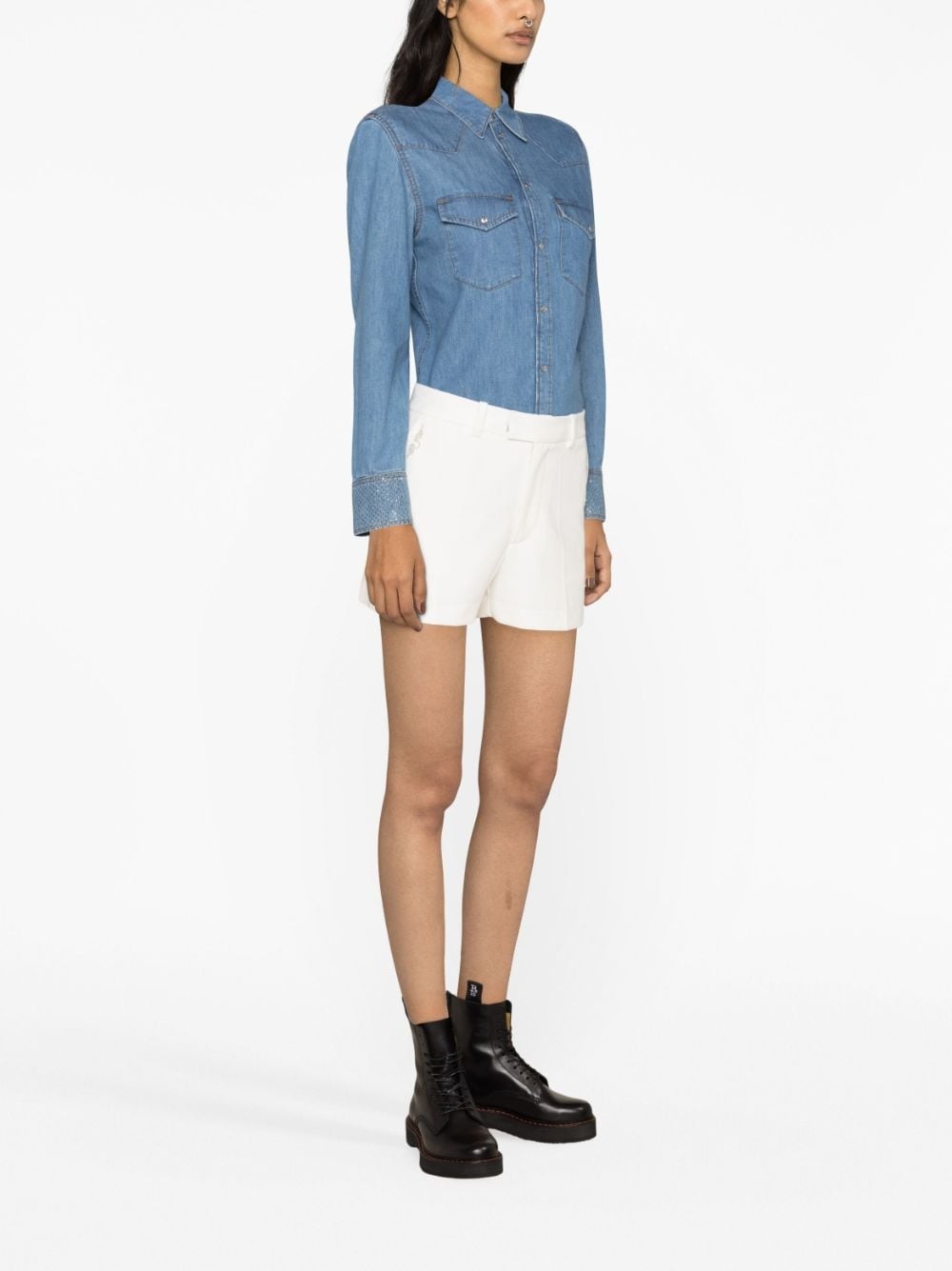 rhinestone-embellished shorts - 3