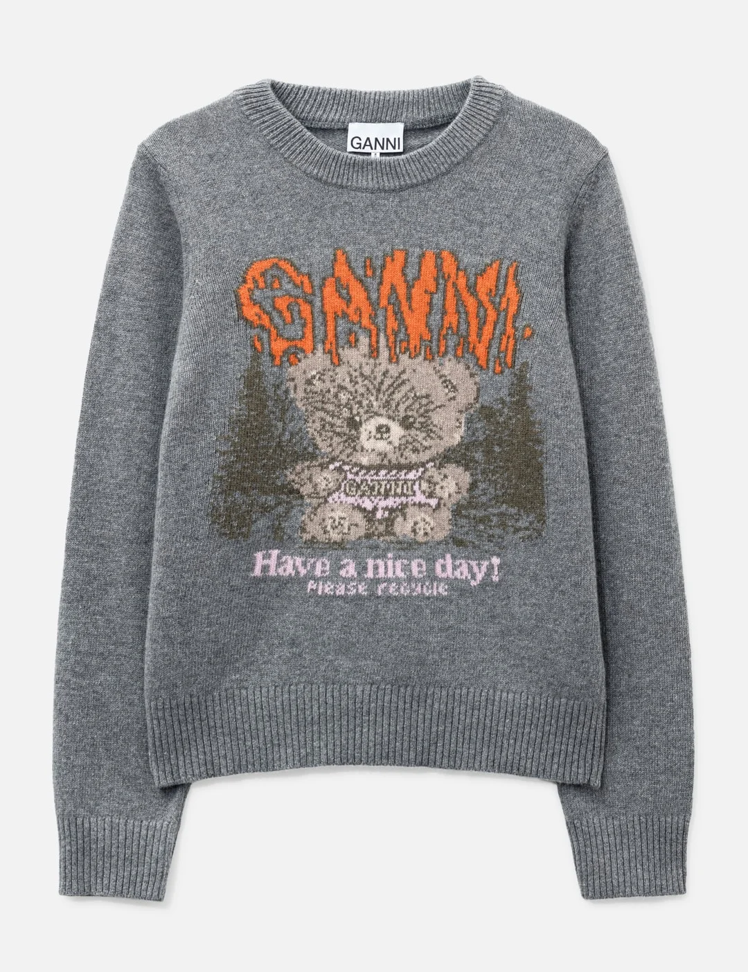 GRAPHIC WOOL SWEATER TEDDY - 1