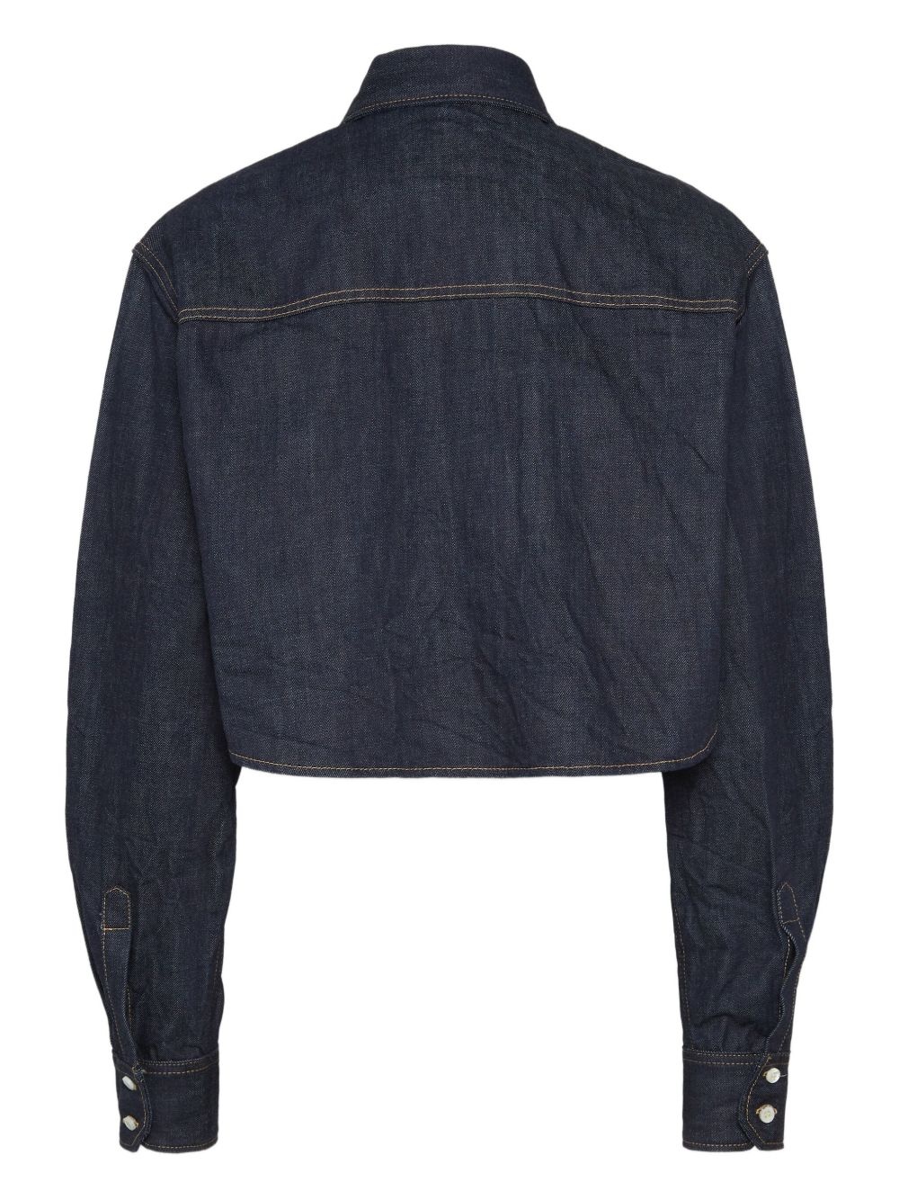 cropped denim shirt - 2
