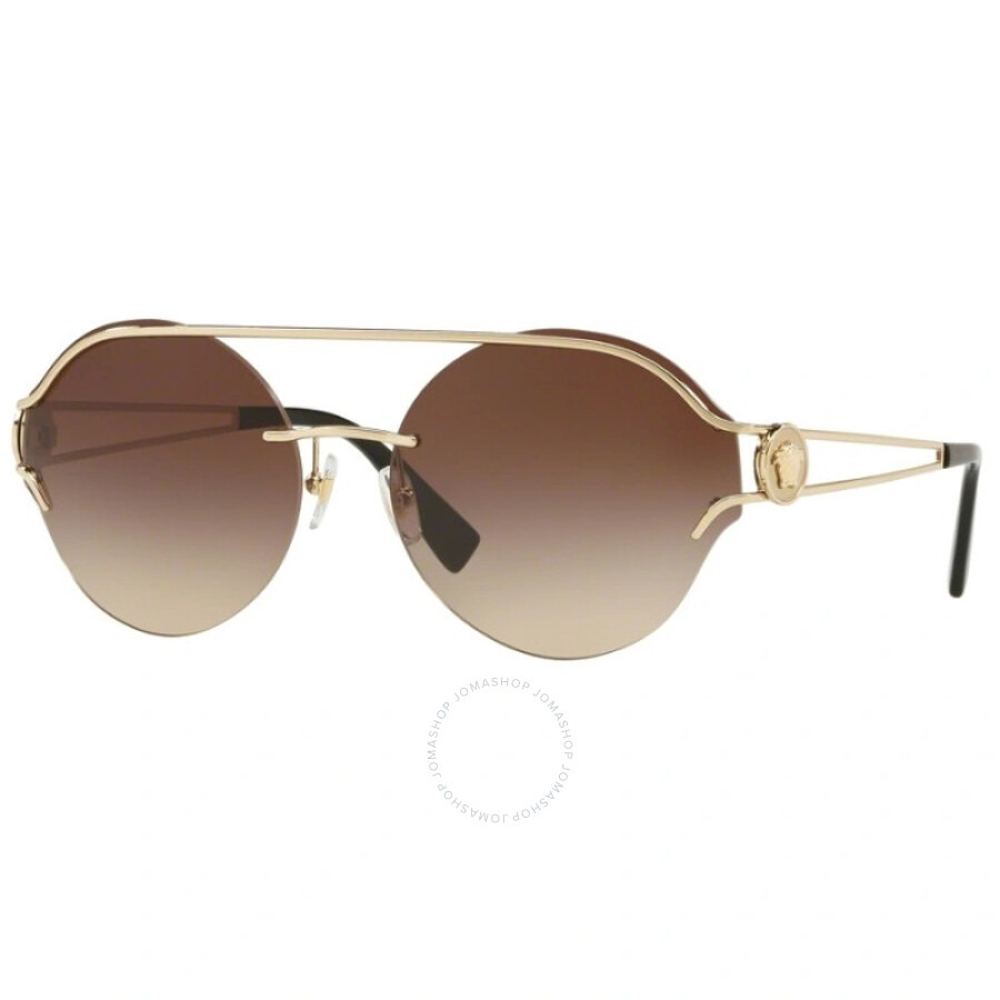 Versace Brown Bradient Round Ladies Sunglasses VE2184 125213 61 - 1