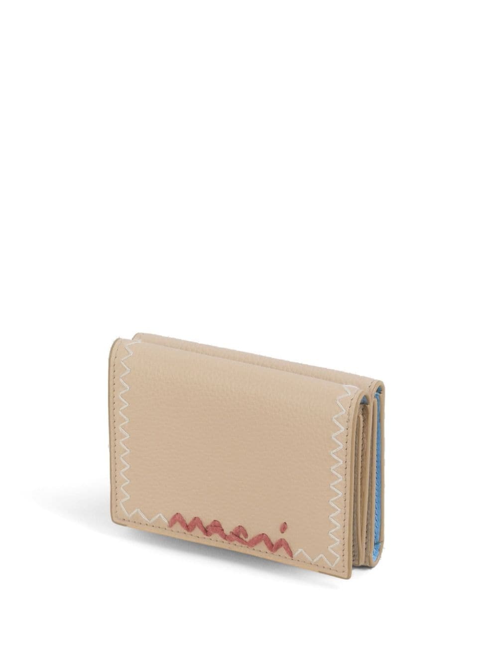 logo-embroidered leather wallet - 4