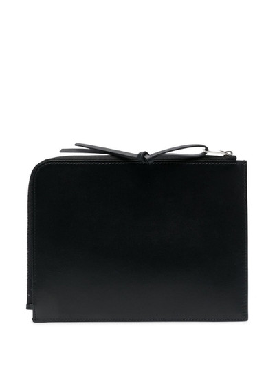 Jil Sander all-around zipper leather pouch outlook