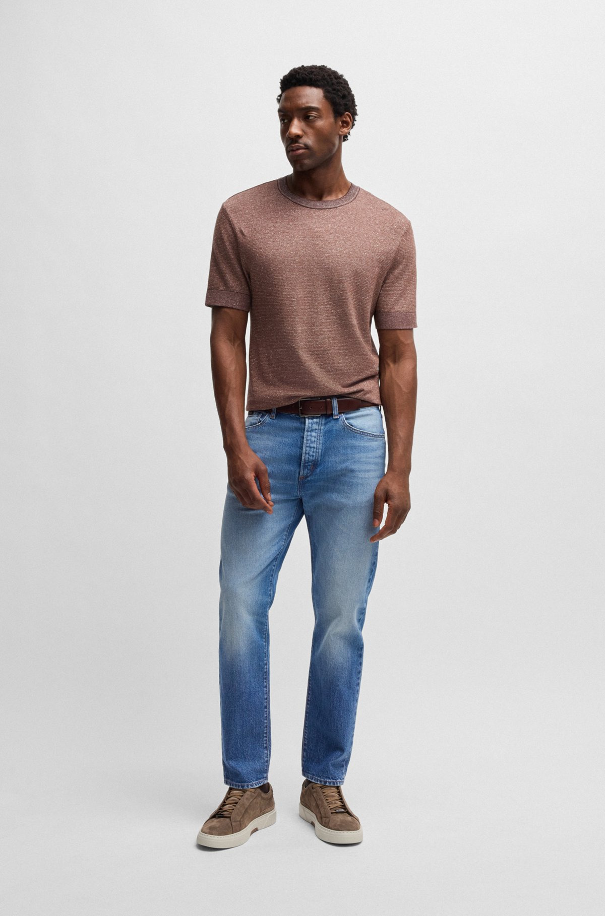 CLASSIC-FIT JEANS IN BLUE COMFORT-STRETCH DENIM - 3