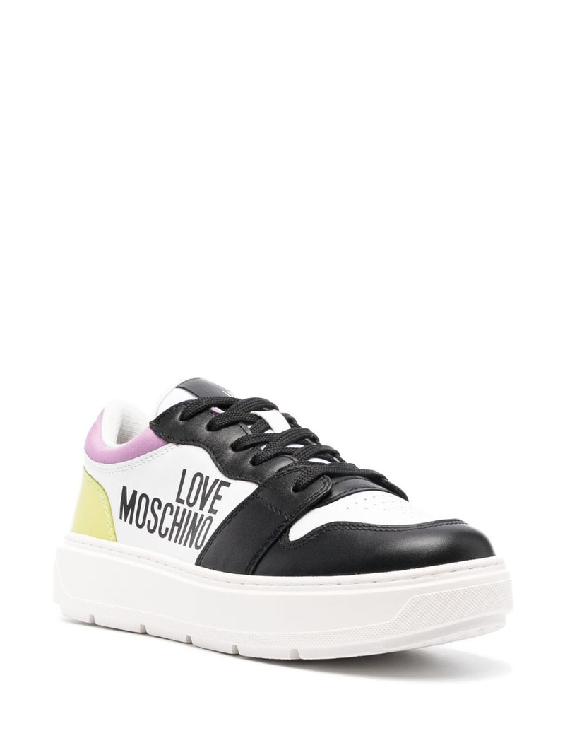 Moschino colour-block logo-print sneakers outlook