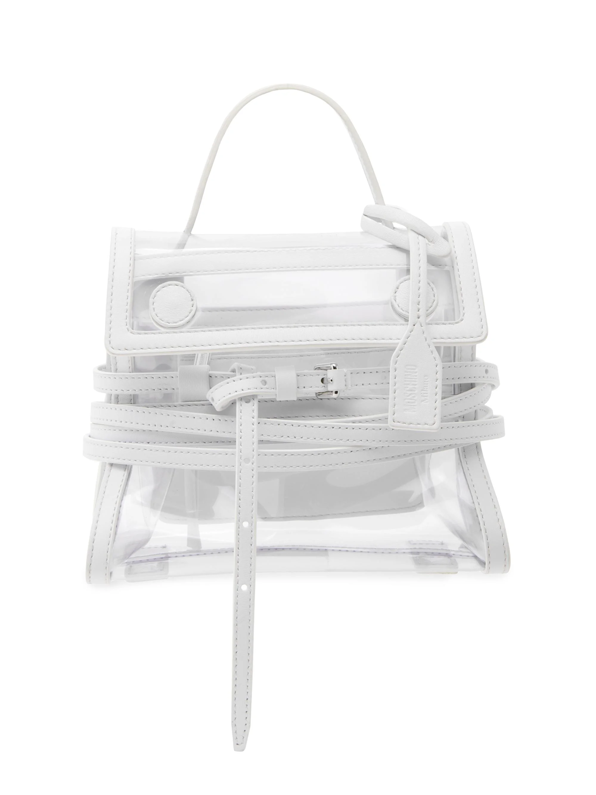 Women's Tie Me Transparent Top Handle Bag - Transparent - 1
