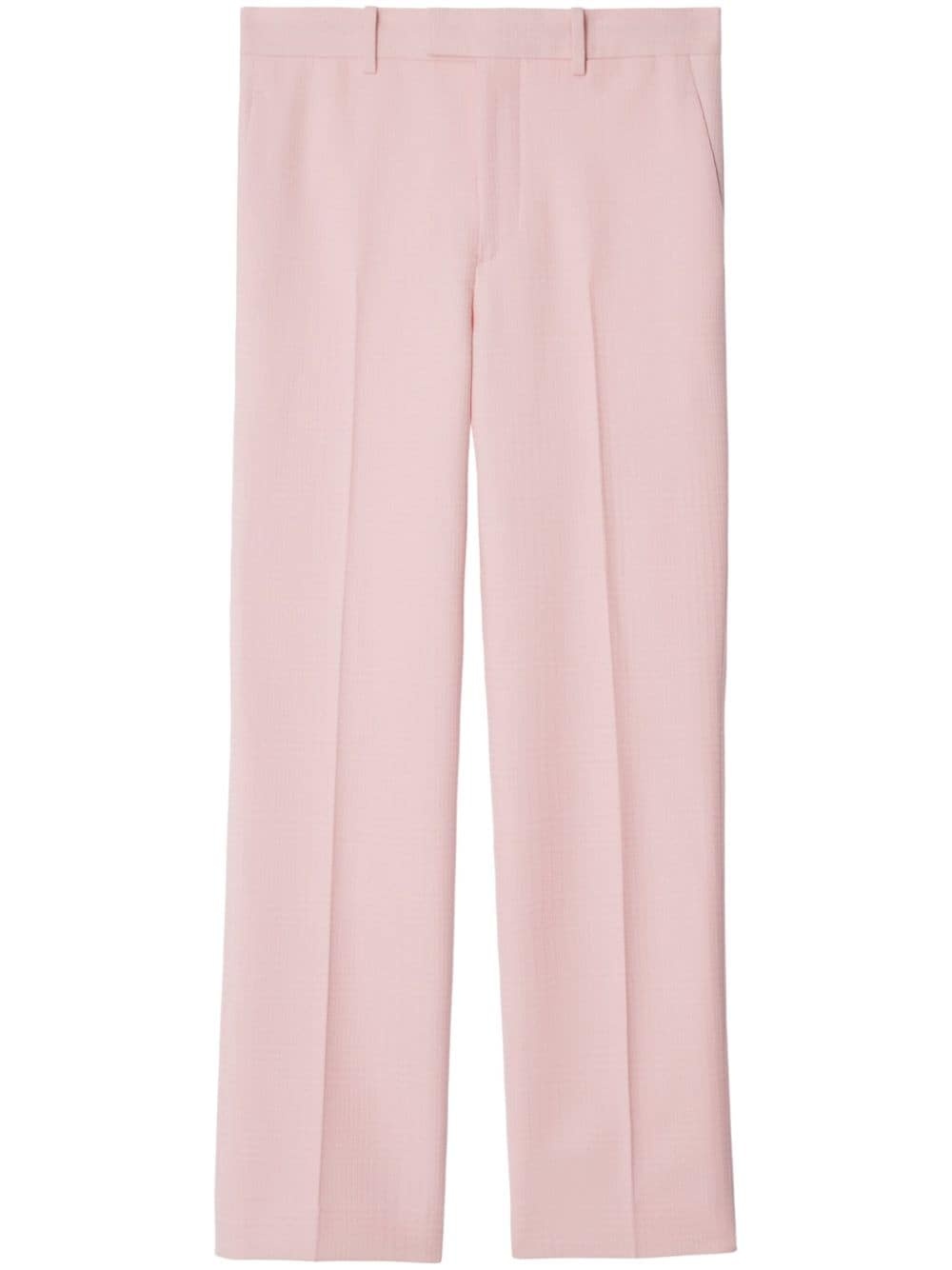 pressed-crease wool tailored trousers - 1