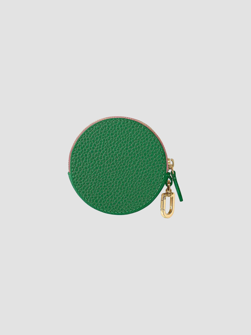Women's Leather Coin Purse - Emerald Lily 4
