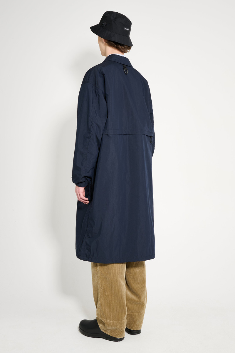 Comme Des Garçons COMME DES GARÇONS HOMME TYPEWRITER COTTON MAC COAT NAVY outlook