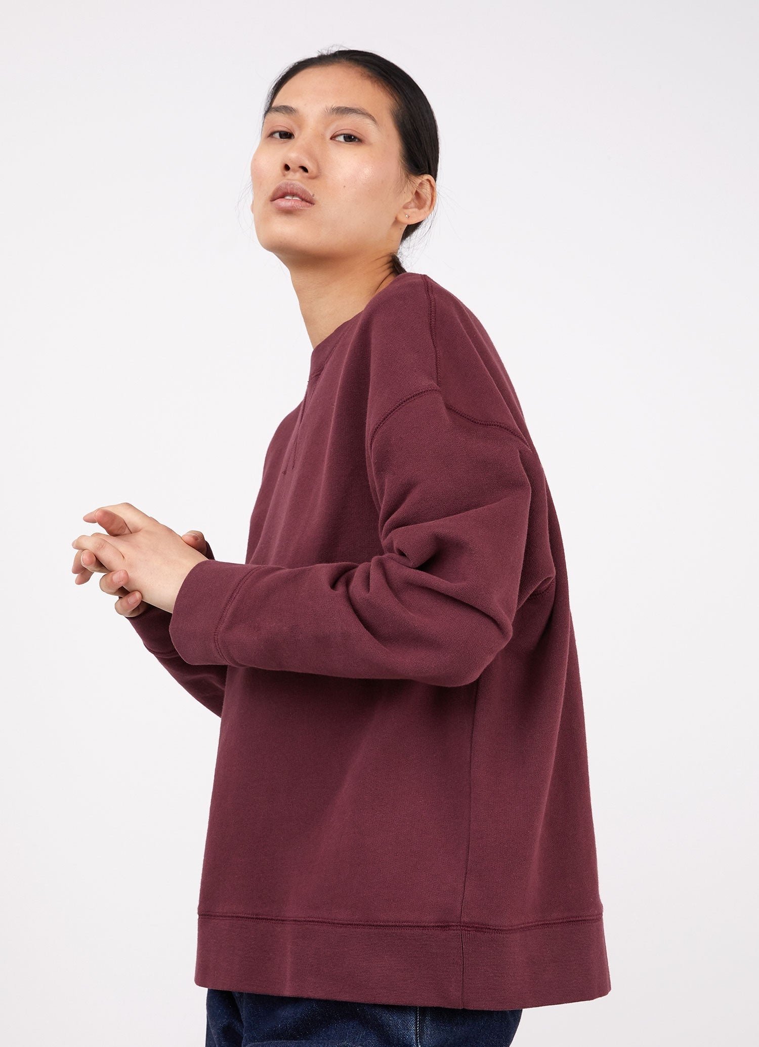 Relaxed Loopback Sweatshirt - 2