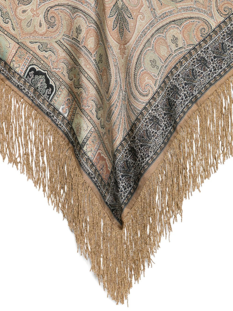 Pierre-Louis Mascia Aloeuw paisley fringed scarf outlook