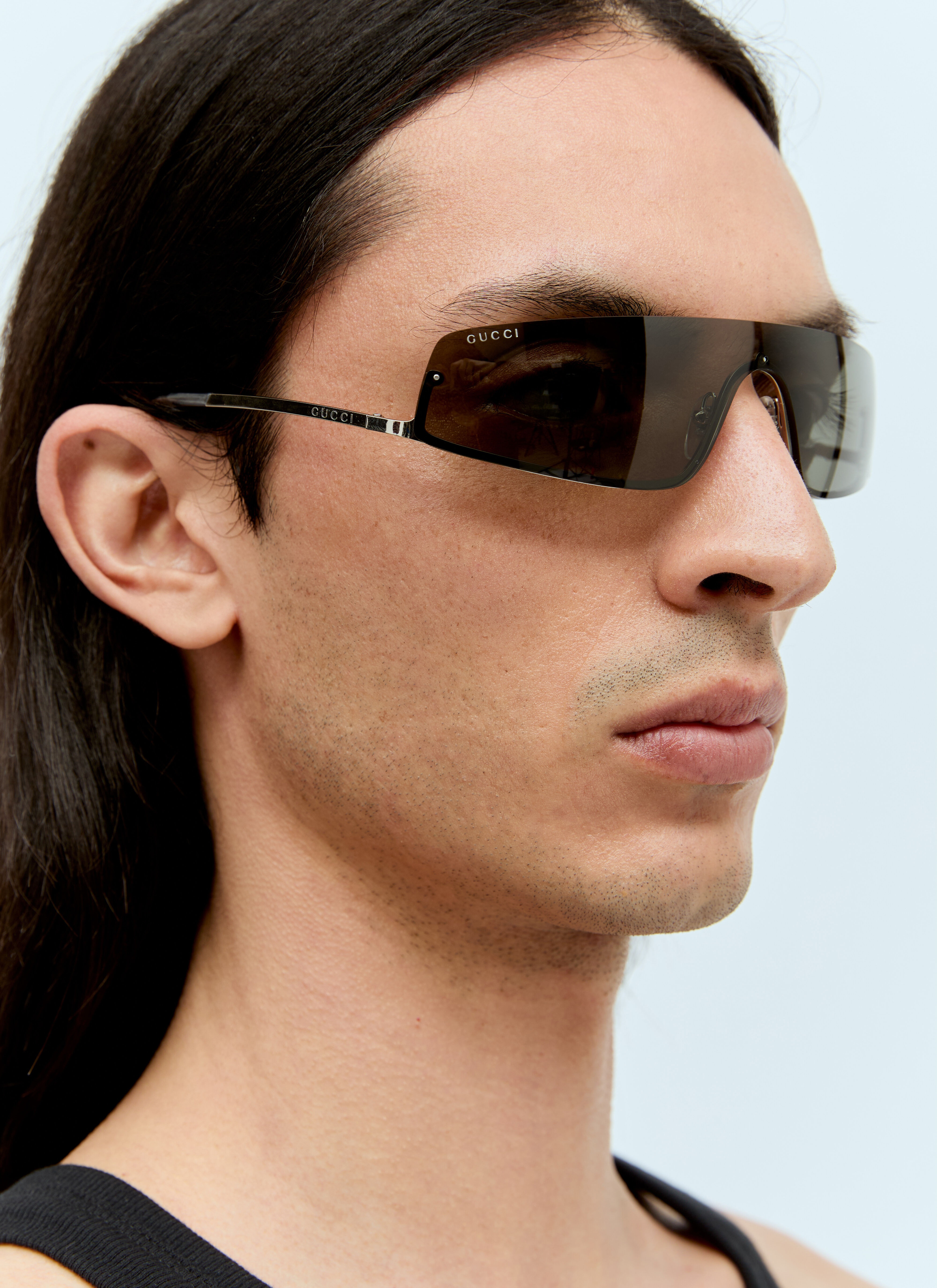 GUCCI Mask-Shaped Frame Sunglasses | lncc | REVERSIBLE