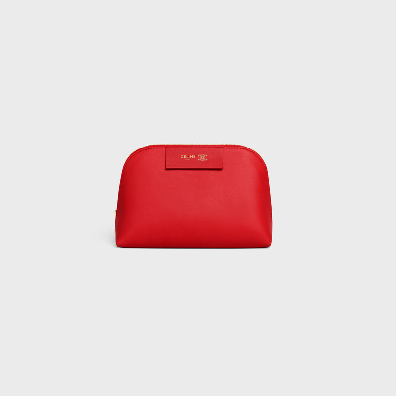 SMALL COSMETIC POUCH IN SMOOTH CALFSKIN 1