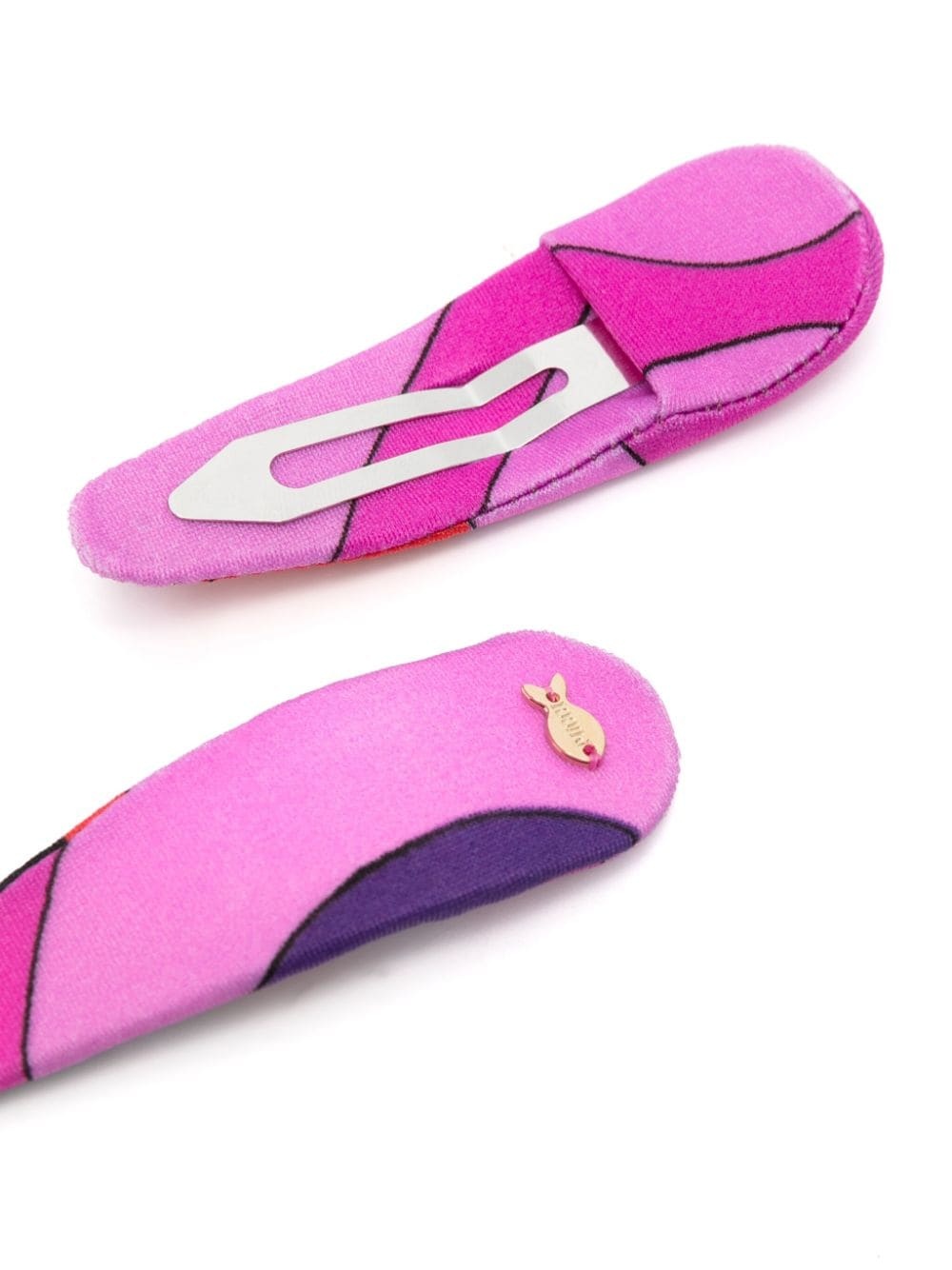 geometric-printed hair clips (set of two) - 2