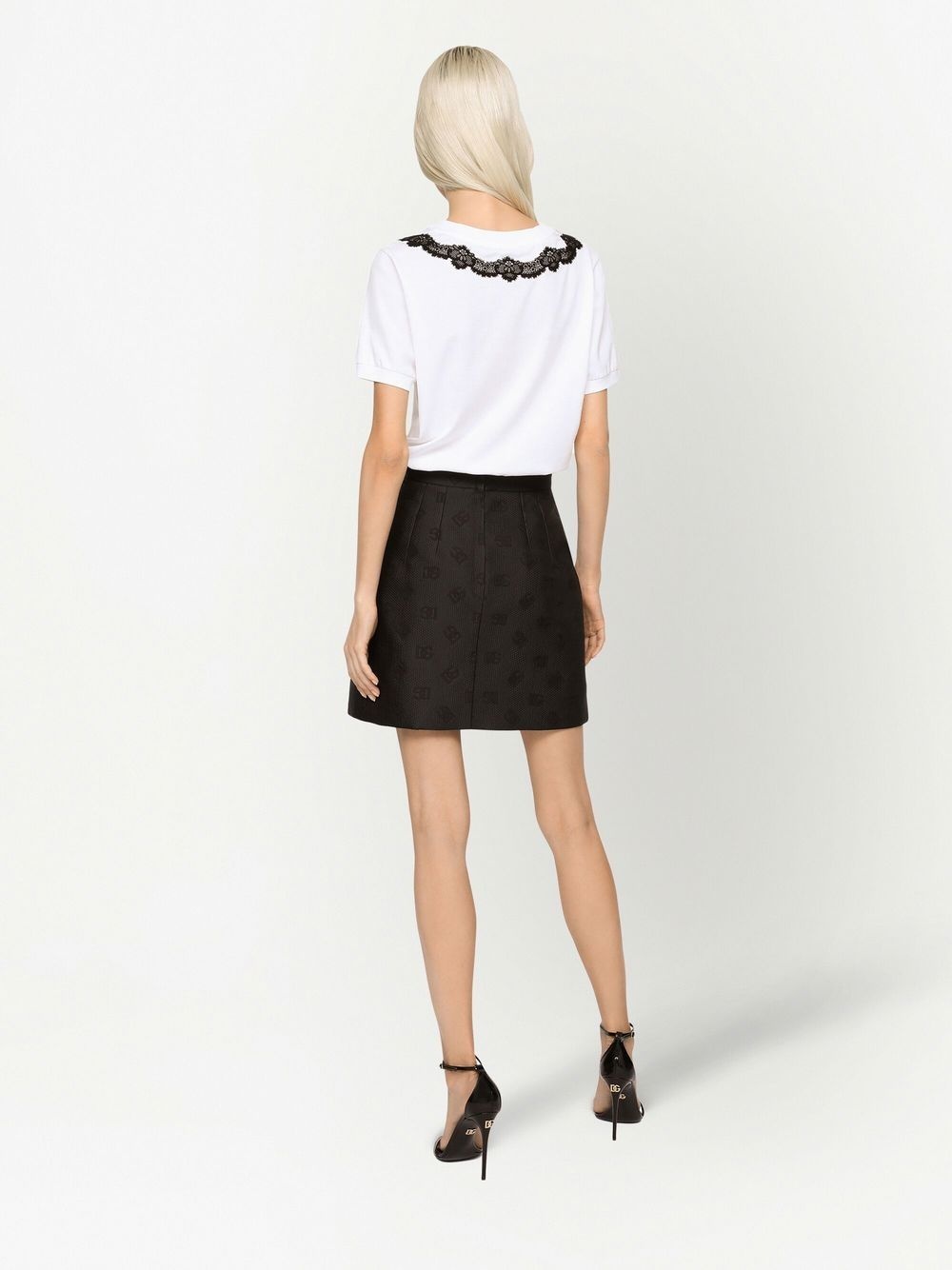 logo jacquard mini skirt - 3