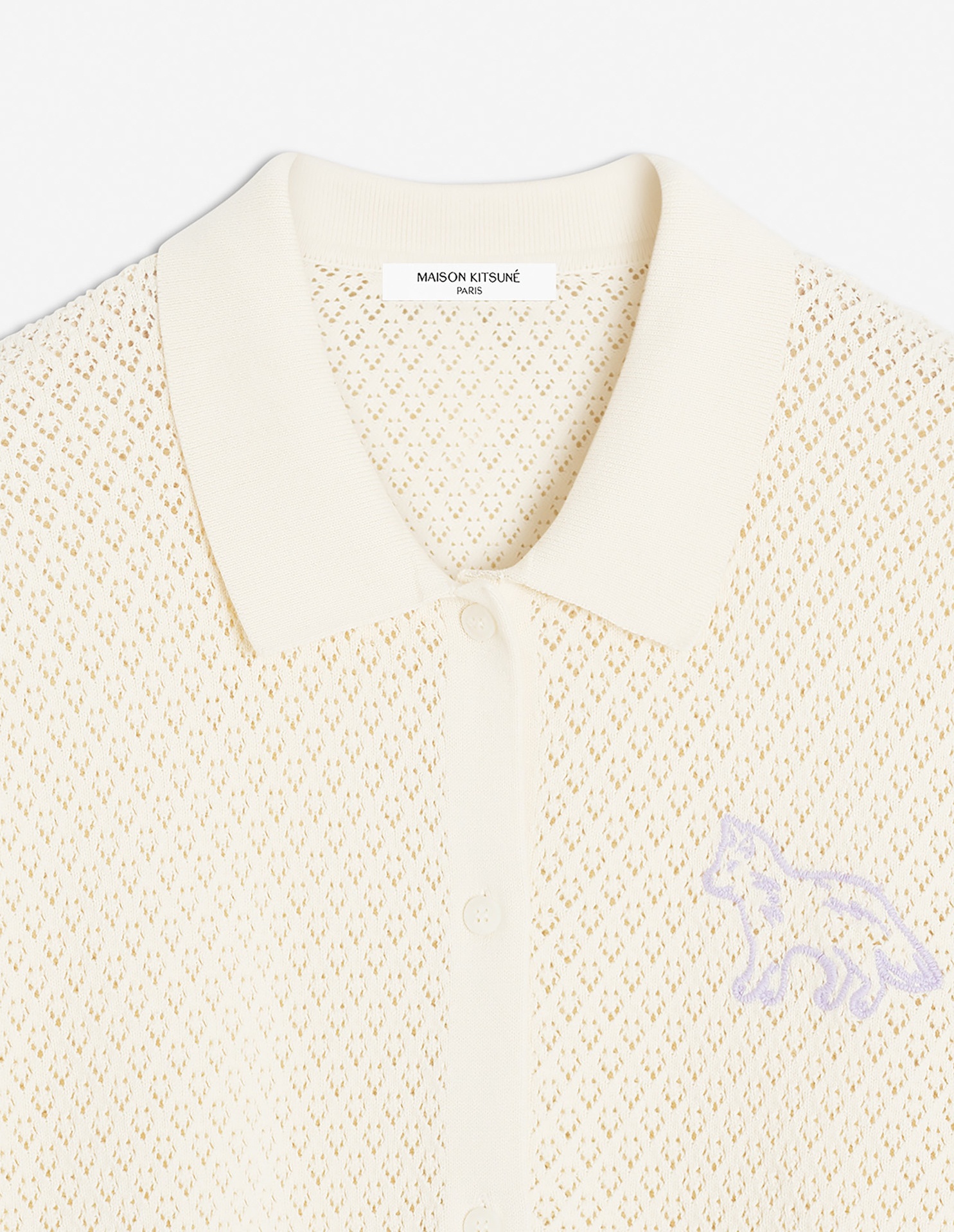 BABY FOX EMBROIDERED POINTELLE CARDIGAN - 7