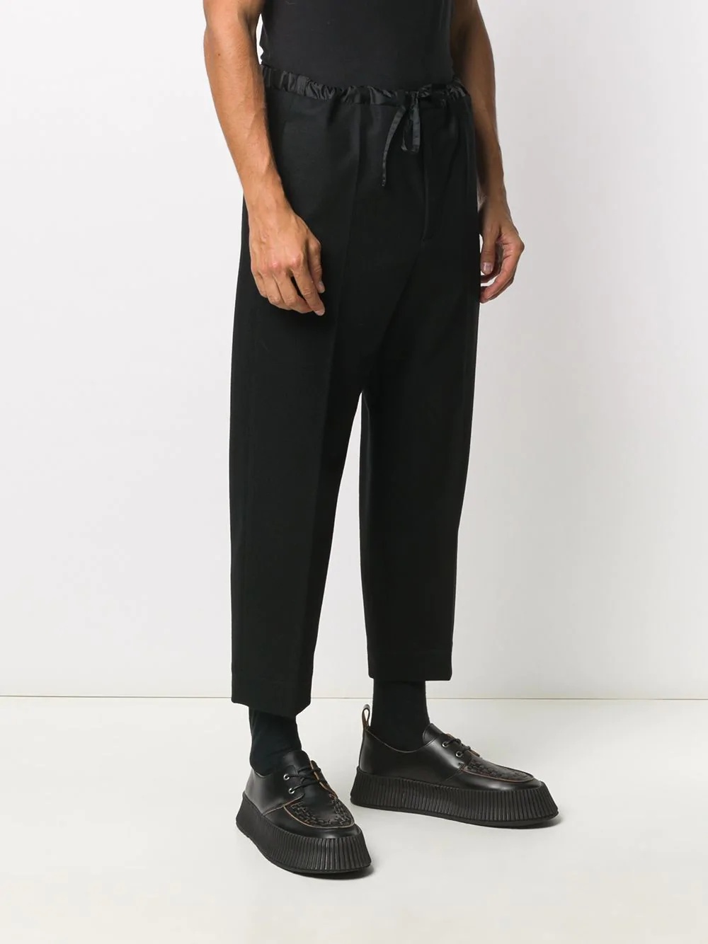 cropped wool trousers - 3