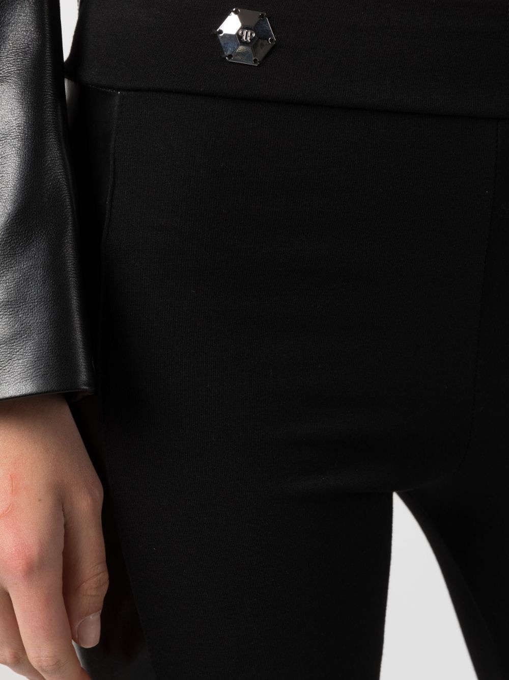 panelled mid-rise leggings - 5