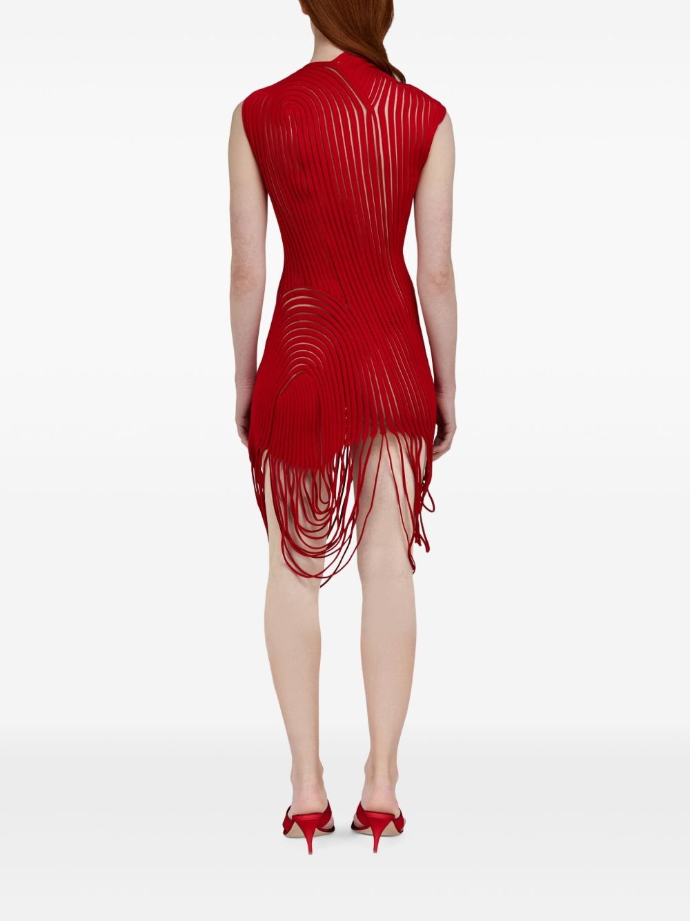 asymmetric mini dress - 3