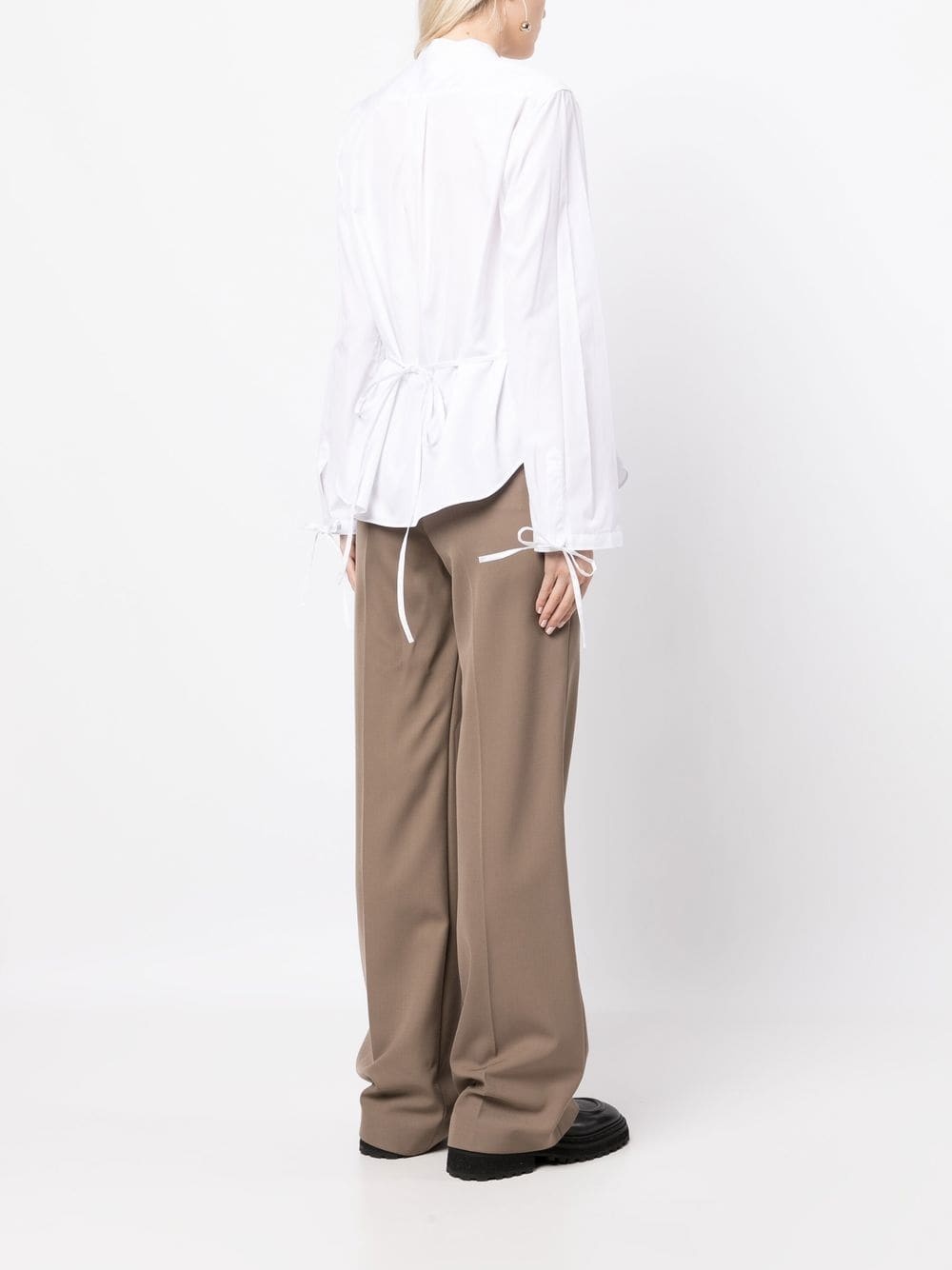 peplum button-up shirt - 3