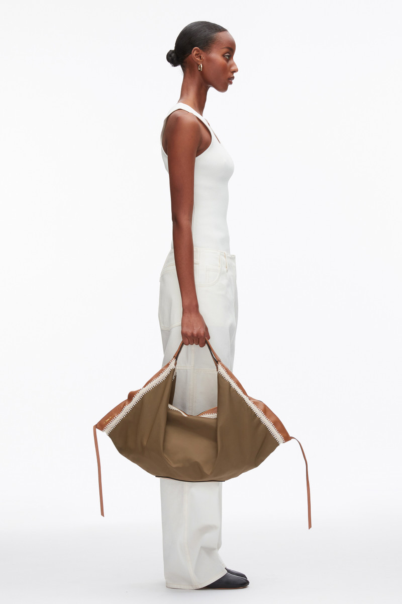 Nylon Luna Medium Bag with Contrast Stitch 6