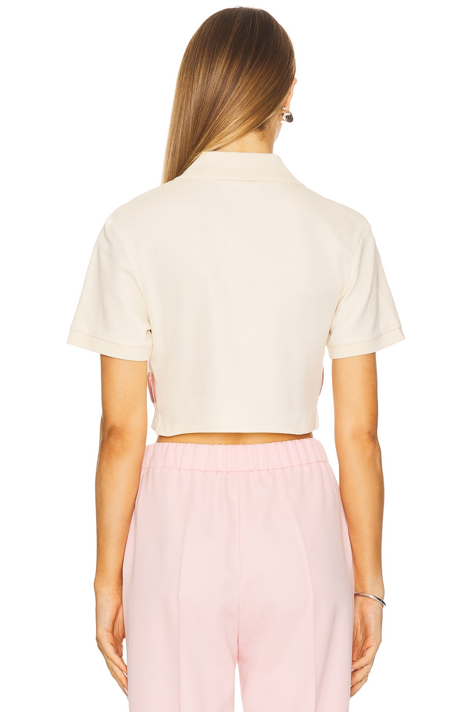 Crystal Bow Cropped Polo - 3