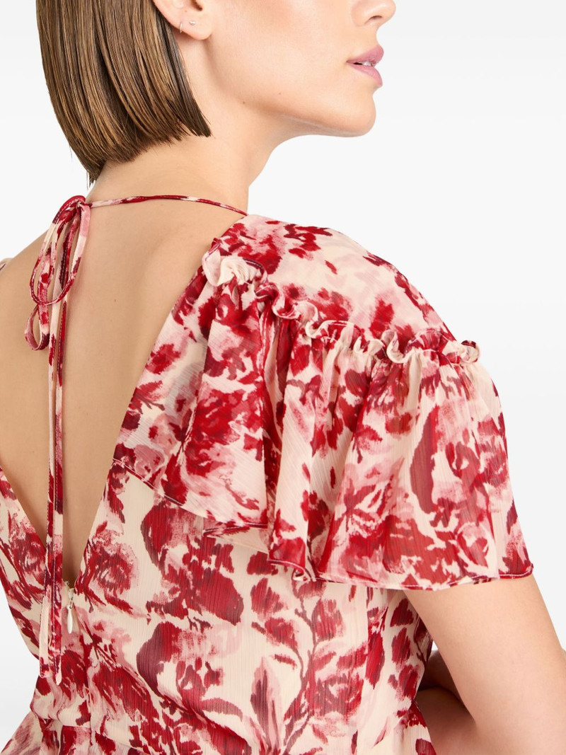 floral ruffled midi dress 5
