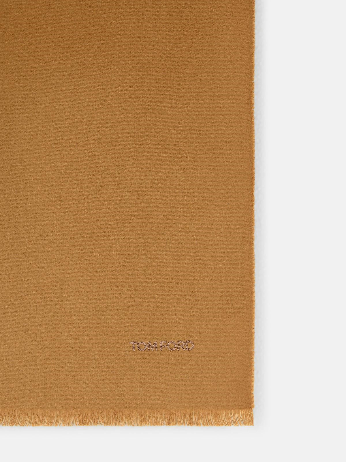 BROWN CASHMERE SCARF - 3