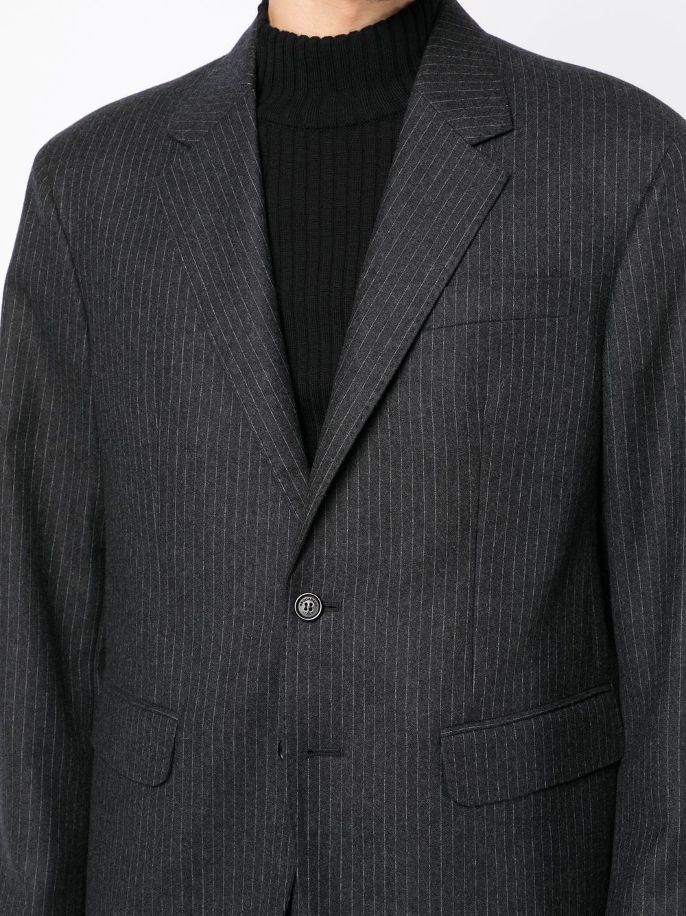 pinstripe single-breasted suit - 5