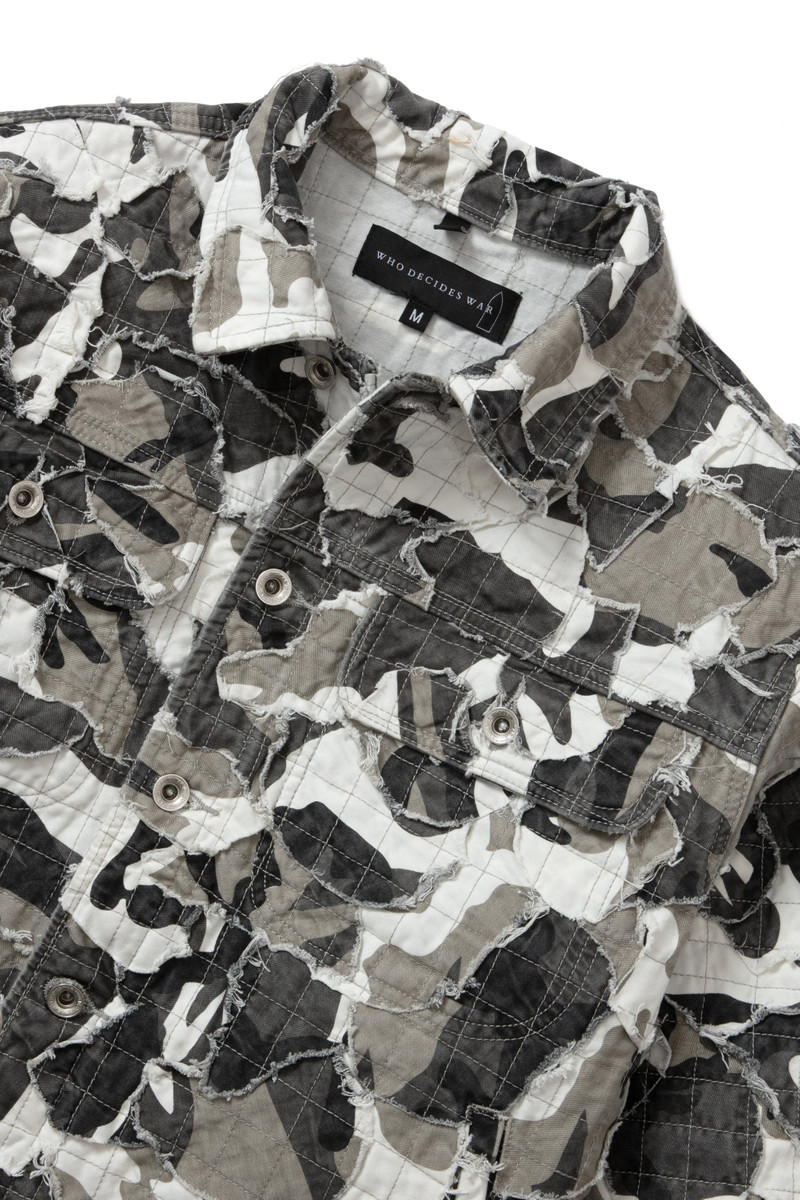 WHO DECIDES WAR CAMO TRUCKER JACKET outlook