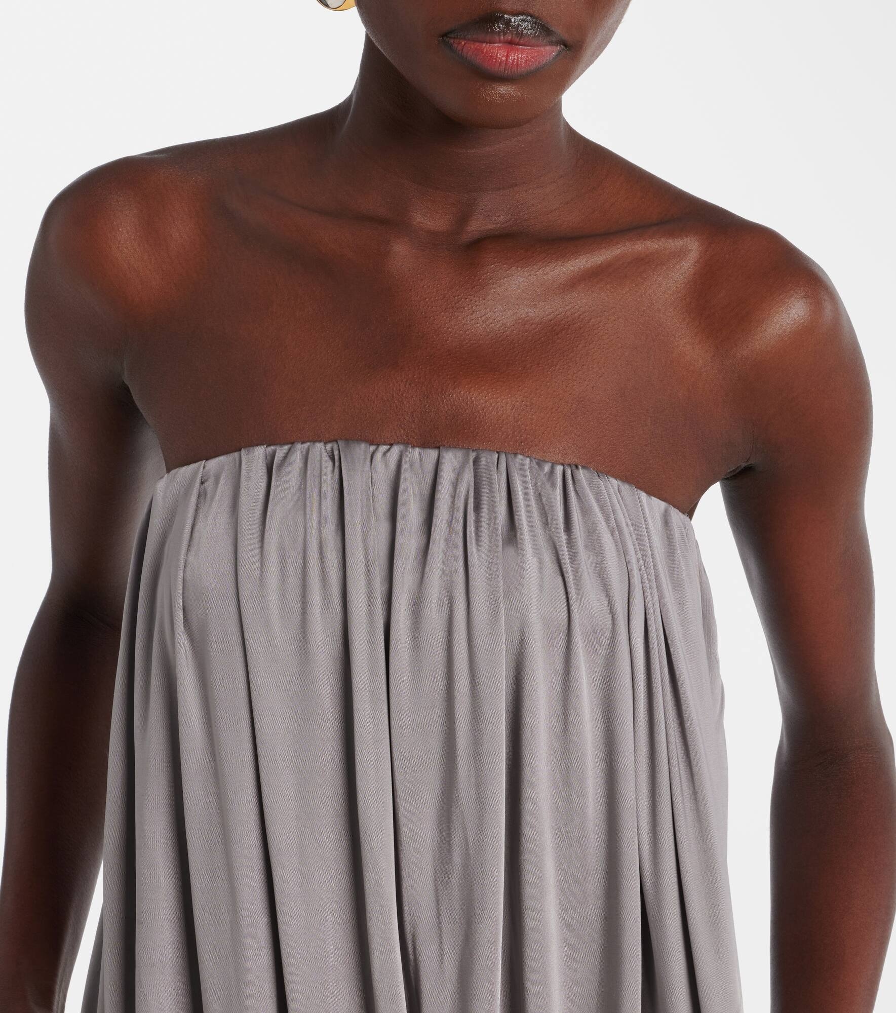 Draped jersey minidress - 4