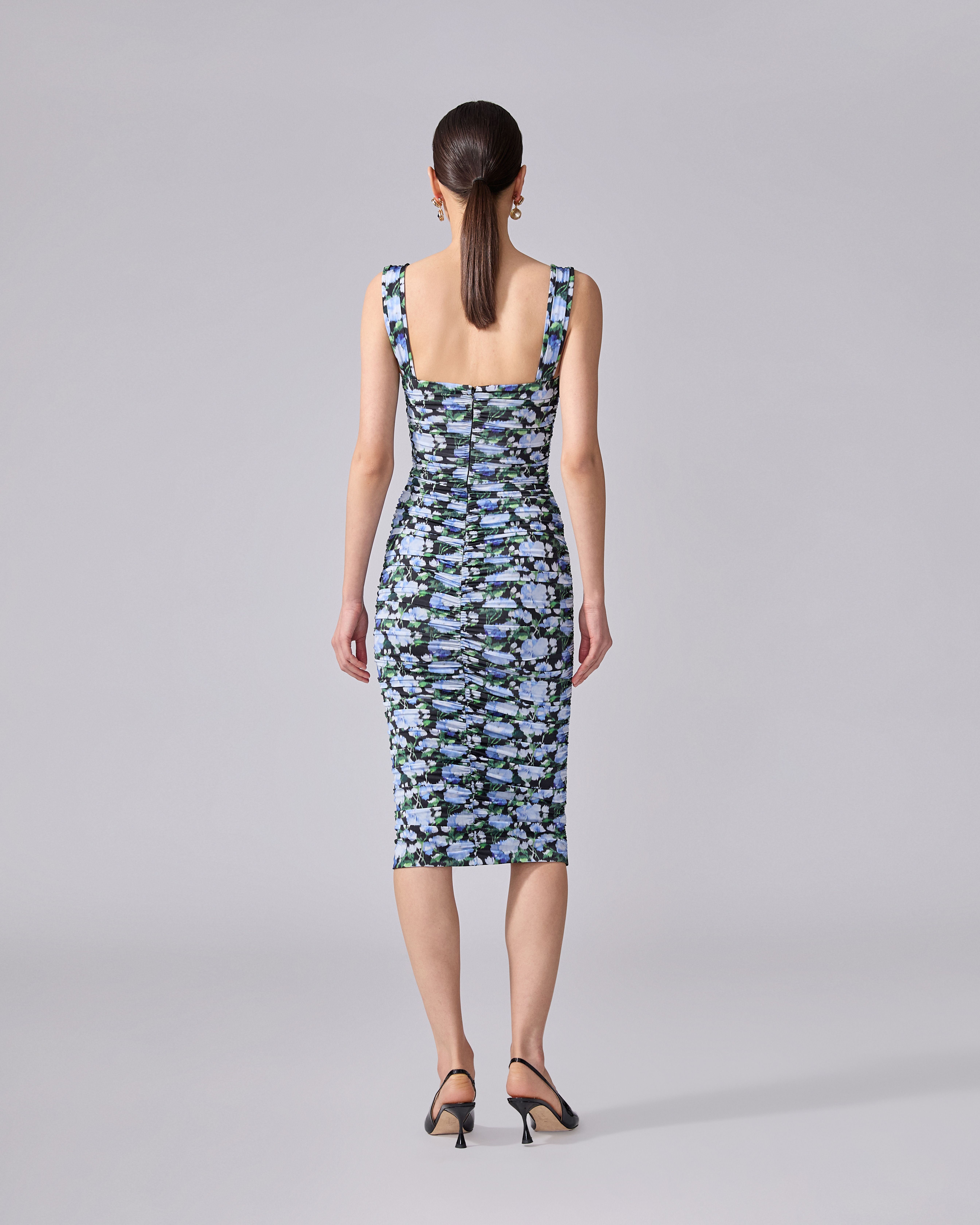 Ruched Peony-Print Dress - 3