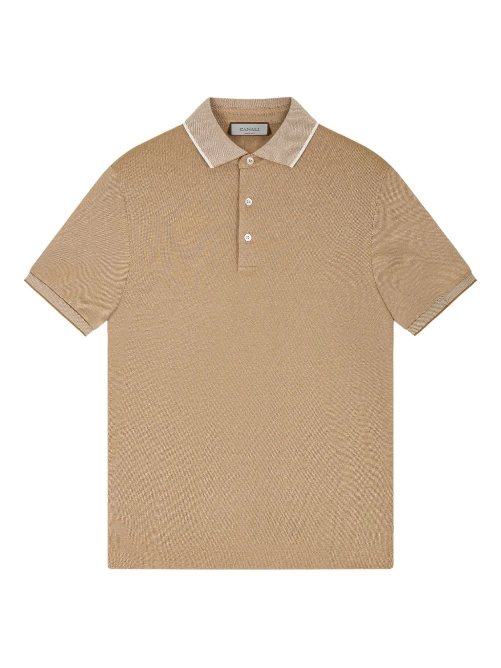 piqué contrast-trim polo shirt - 1