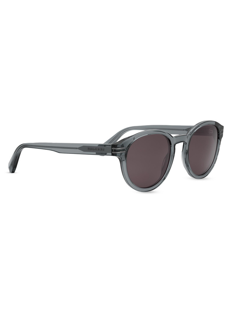 Men's B. Zero1 50MM Round Sunglasses - Transparent Dark Purple 8