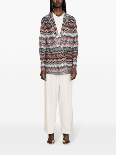 Missoni zigzag double-breasted blazer outlook