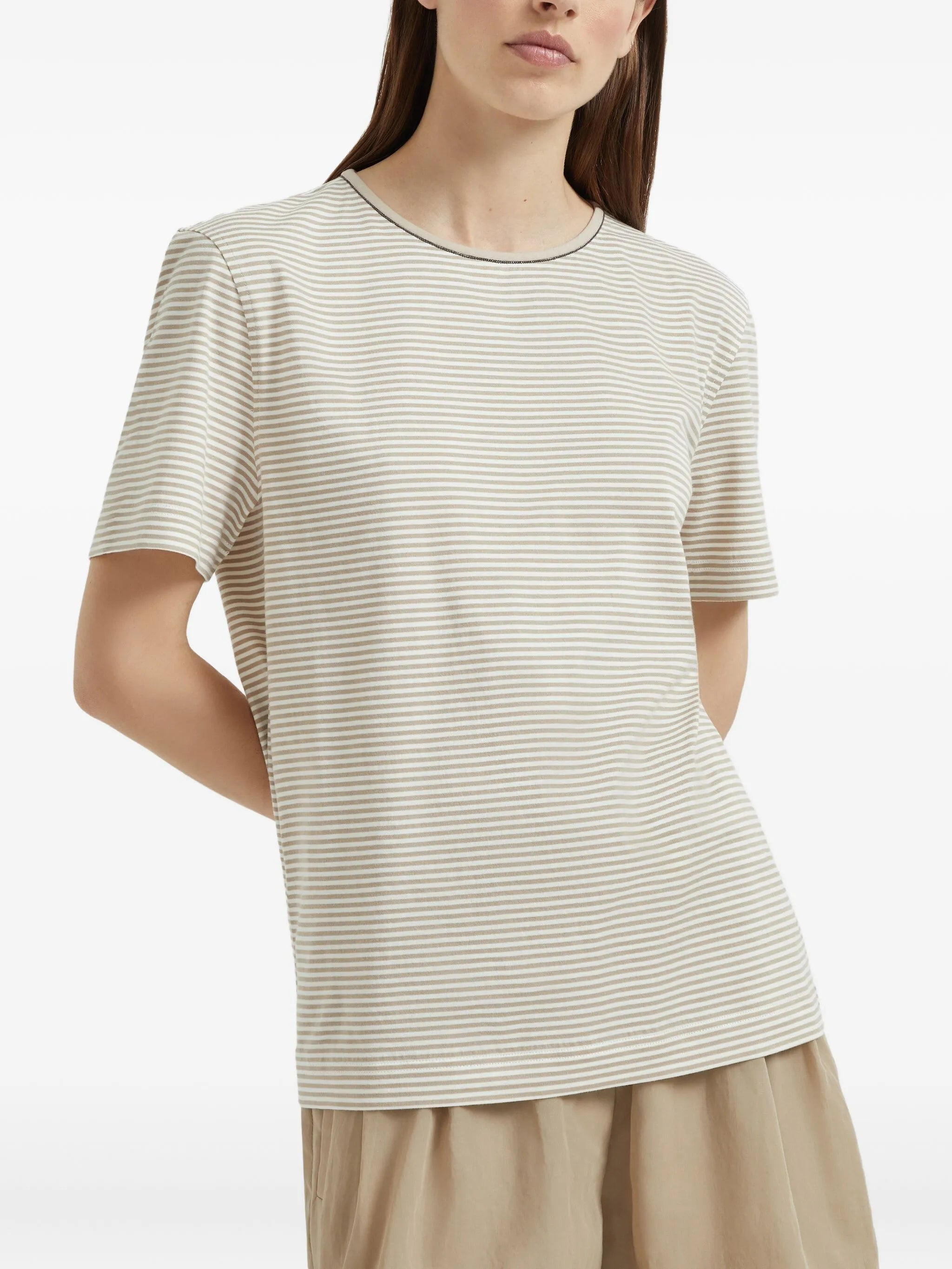 Brunello Cucinelli Striped T-shirt - 3