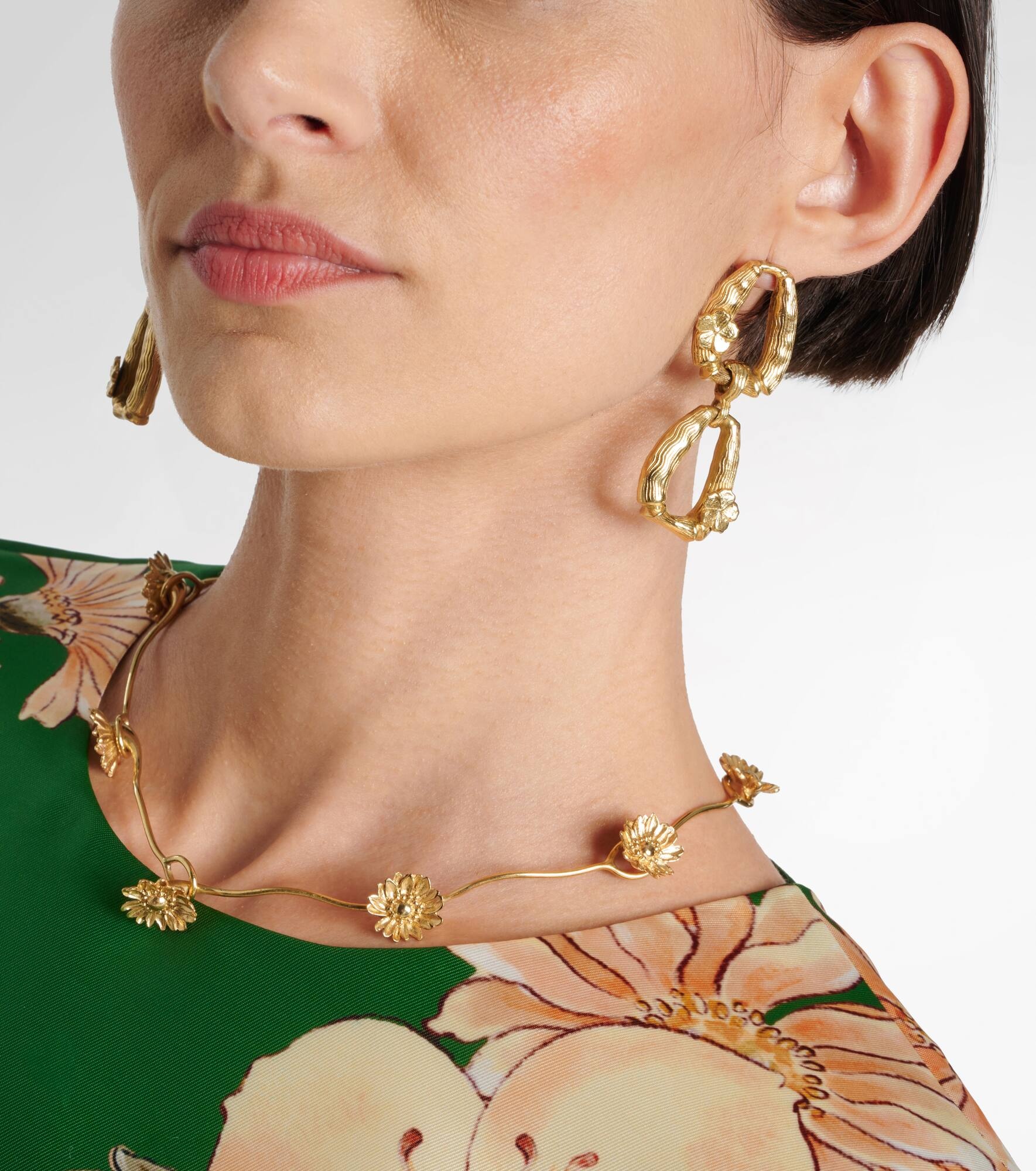 Team Spirit gold-plated drop earrings - 6