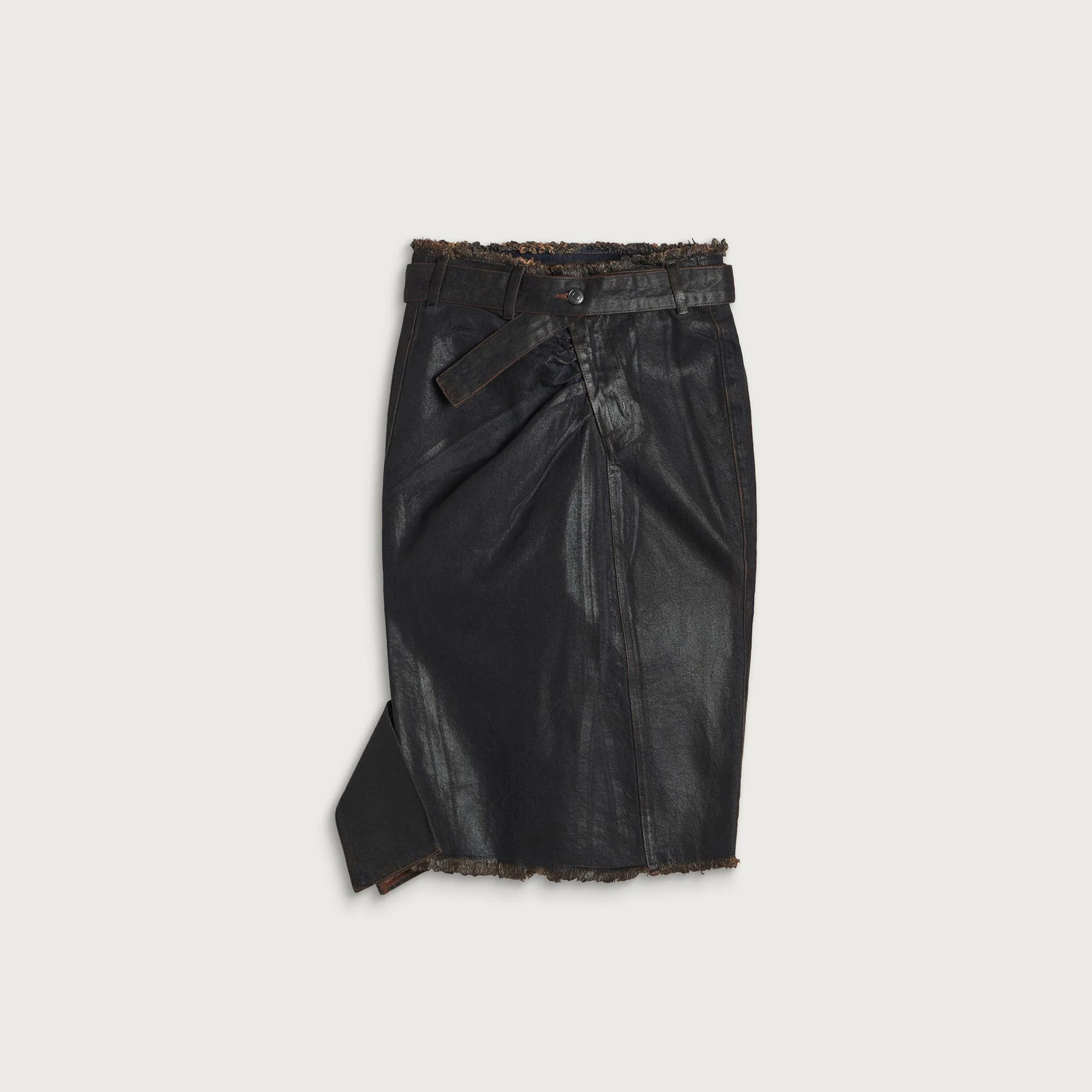 Ottolinger Glazed Denim Pencil Skirt - 1