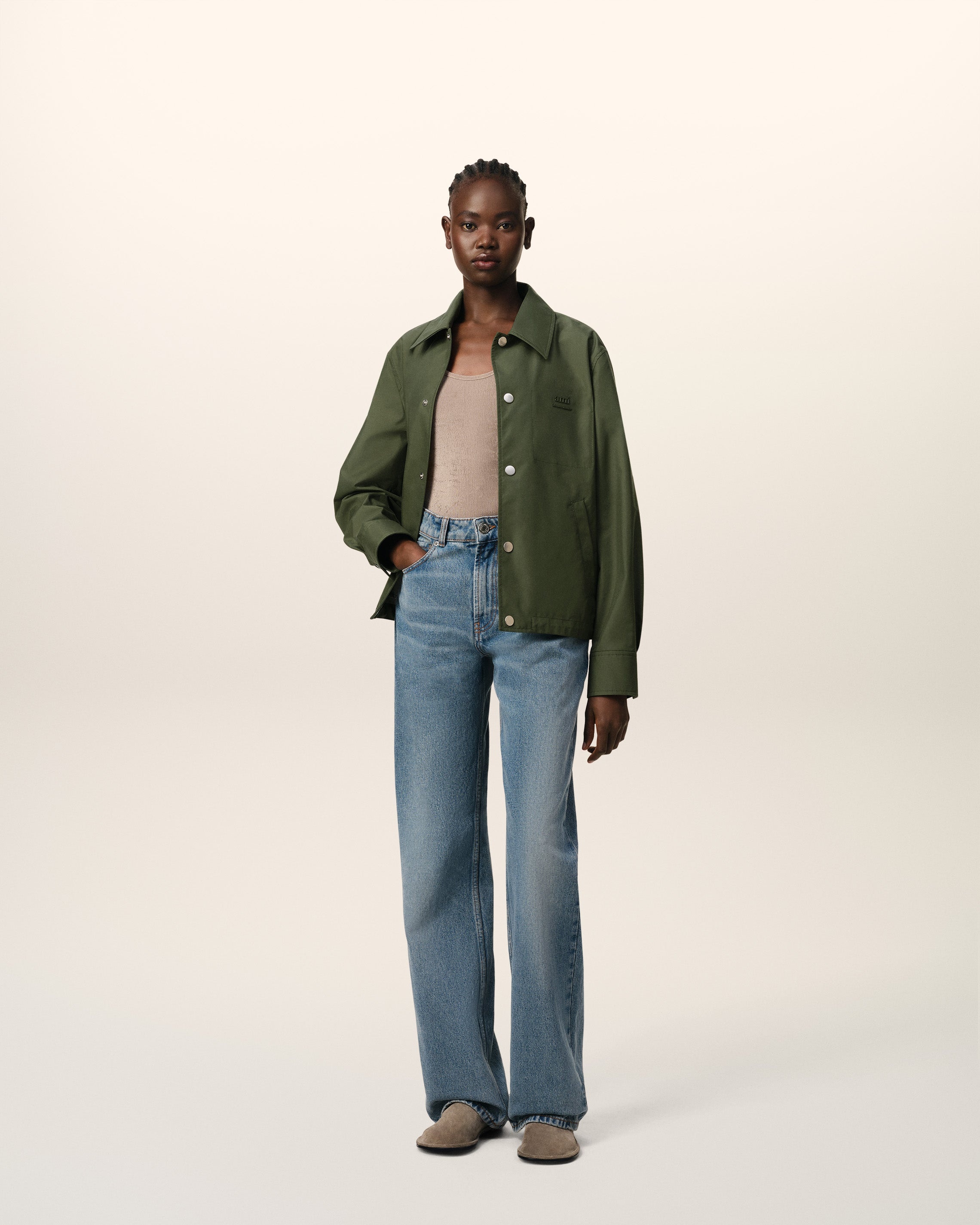 GREEN BUTTONED JACKET - 2