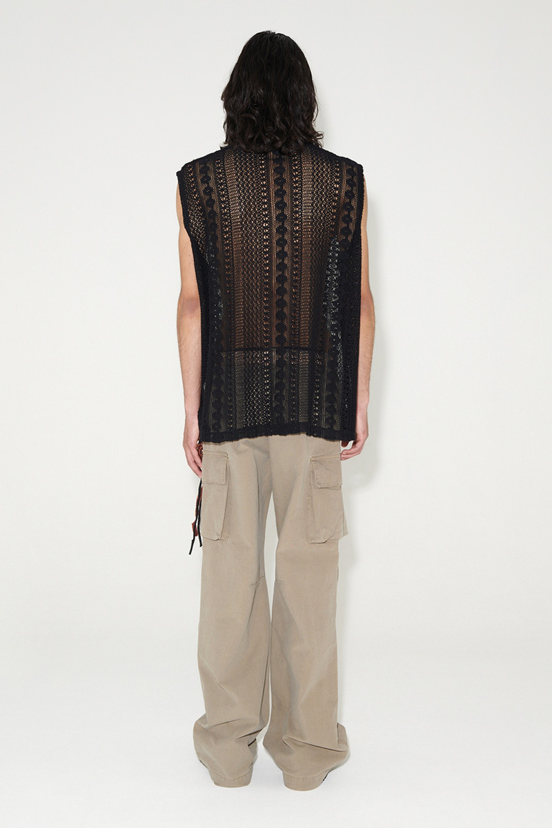 Box Sleeveless Black Cotton Crochet 6