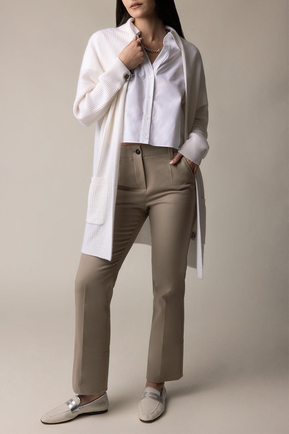 OPEN LONG CARDIGAN - FLEUR DE SEL - 2