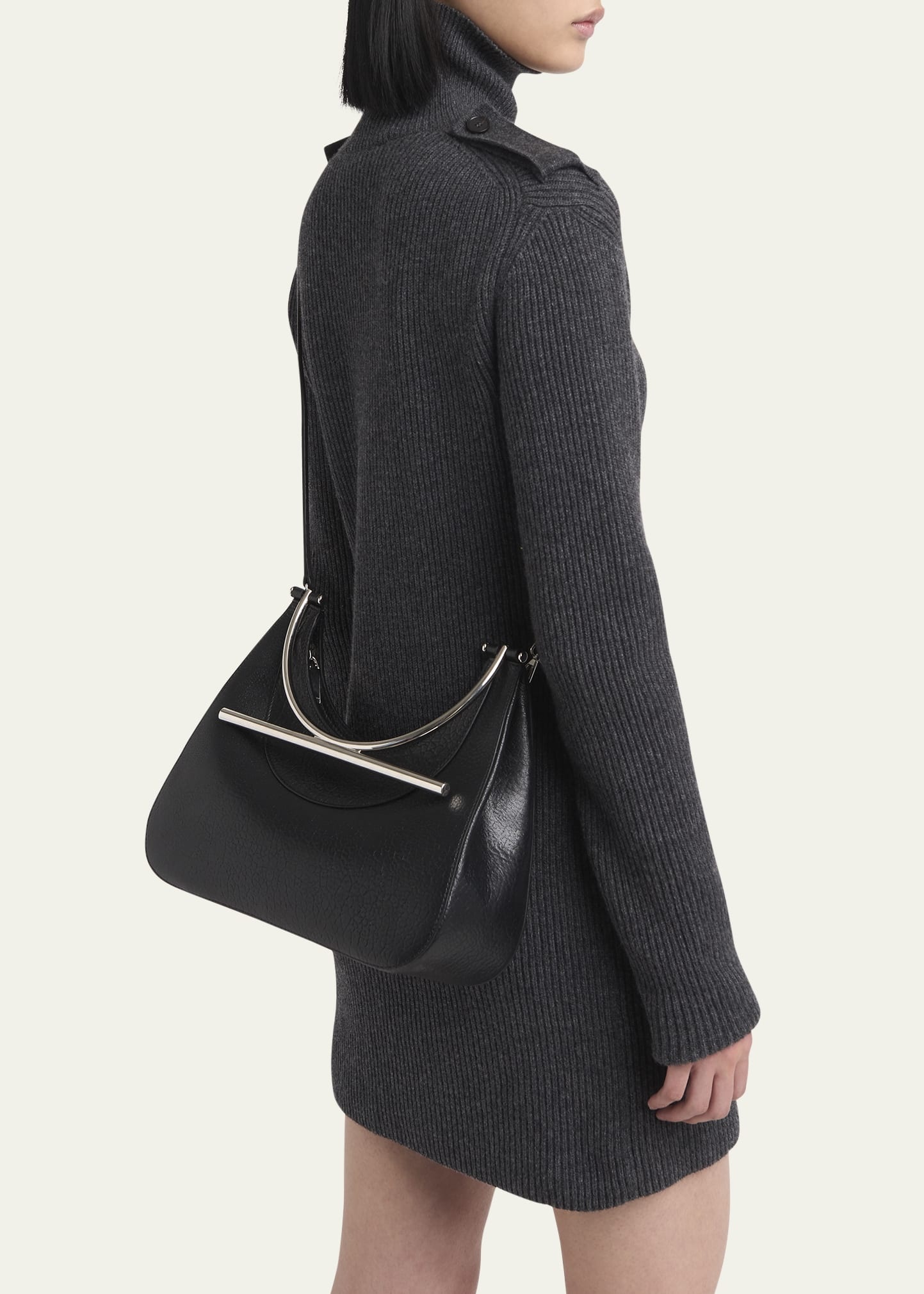 Crossbar Leather Top-Handle Bag - 2