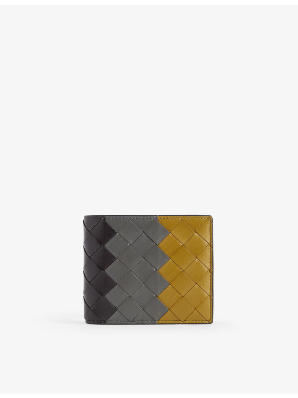 Intrecciato-Weave Leather Bifold Walet - 1