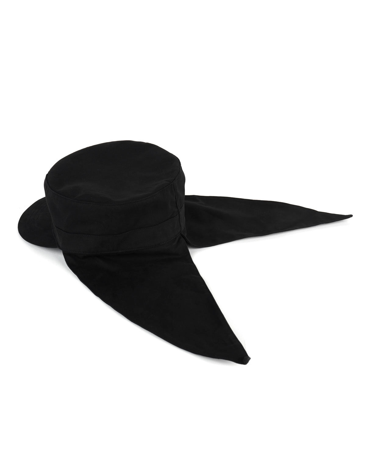 Bandana Back Pillbox Hat - Black - 3