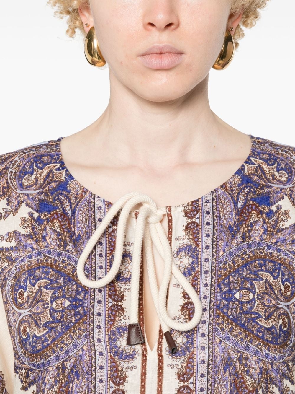 Ottie linen kaftan dress - 5