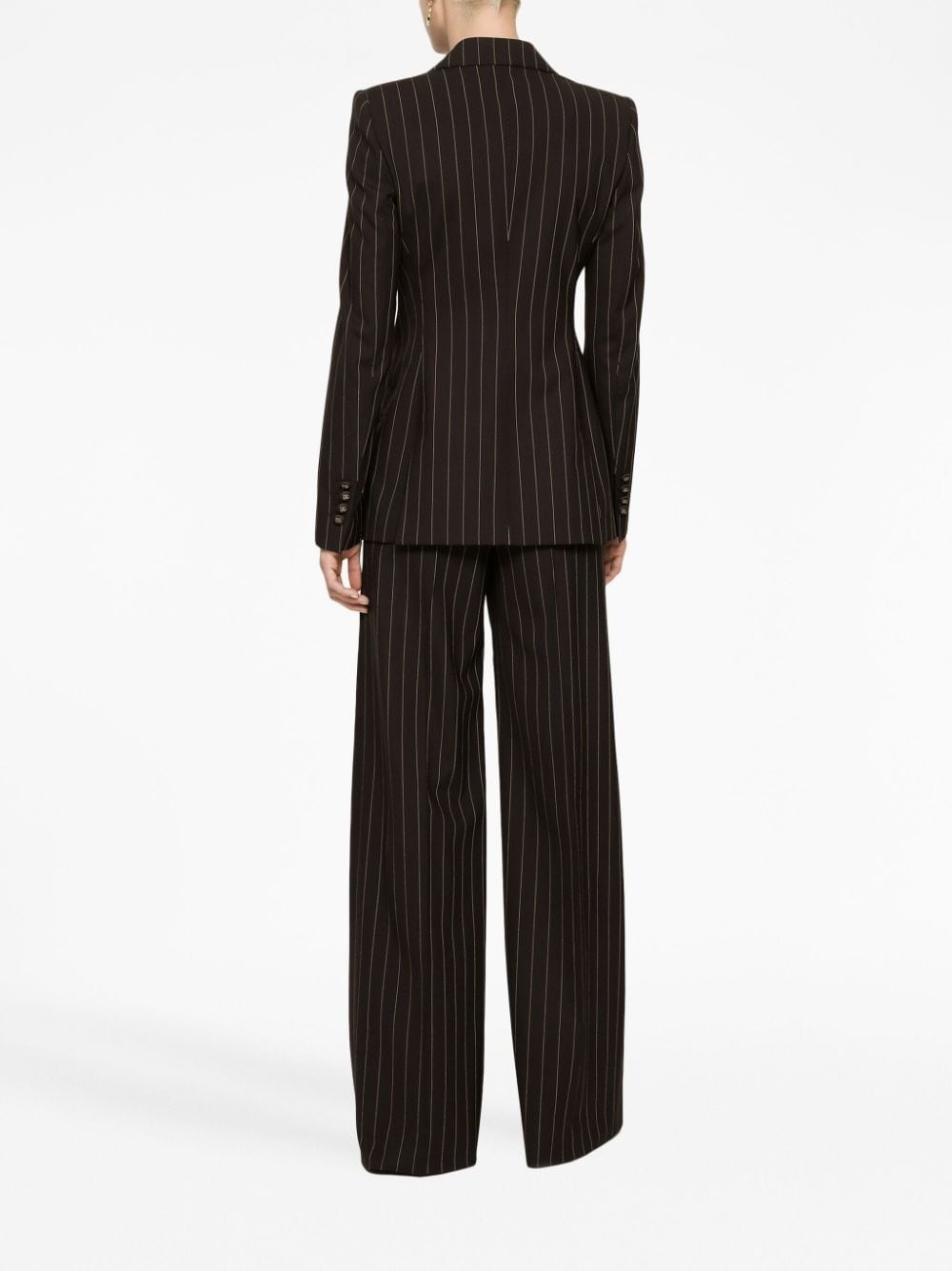 single-breasted striped blazer - 4