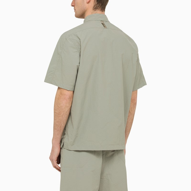 SHADOW GREY PETE SHIRT IN NYLON AND COTTON - 2